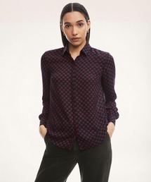 BROOKS BROTHERS（ブルックスブラザーズ）の「ポリエステルクレープ フラワープリント ビショップスリーブブラウス（シャツ/ブラウス）」