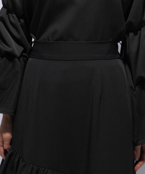 HARE(ハレ)の「ティアードイソザイスカート(HARE)(スカート・レディース・グレー/ブラック・FREE)」の8枚目の写真