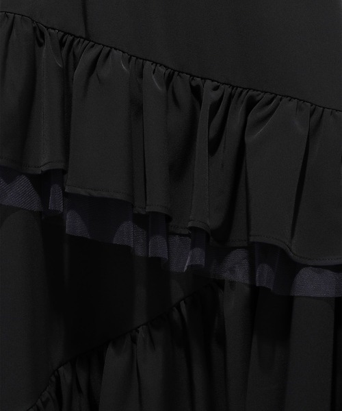 HARE(ハレ)の「ティアードイソザイスカート(HARE)(スカート・レディース・グレー/ブラック・FREE)」の5枚目の写真