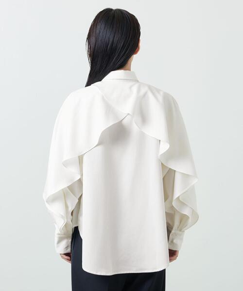 MARW UNITED ARROWS(マルゥ ユナイテッドアローズ)の「<MARW UNITED ARROWS>フリルシャツ(シャツ/ブラウス・レディース・ブラック/オフホワイト・FREE)」の5枚目の写真