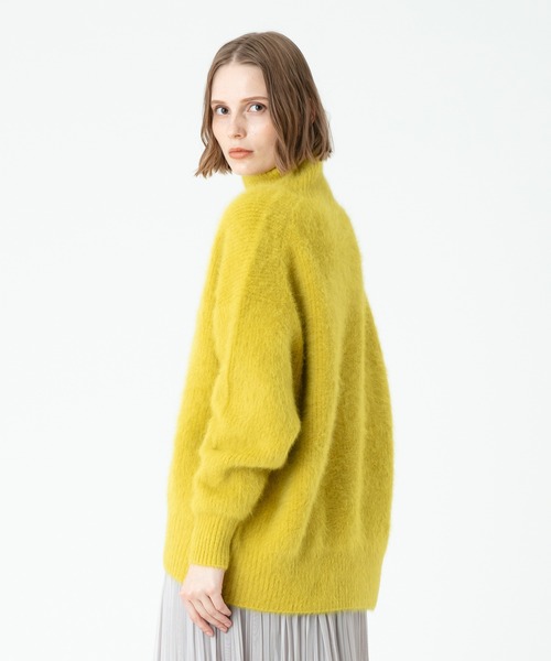 allureville(アルアバイル)の「WOOLカシミヤ片畦チュニック(ニット/セーター・レディース・イエロー/グレー系その他/アイボリー・2)」の9枚目の写真