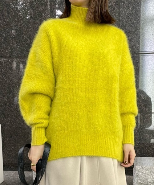 allureville(アルアバイル)の「WOOLカシミヤ片畦チュニック(ニット/セーター・レディース・イエロー/グレー系その他/アイボリー・2)」の20枚目の写真
