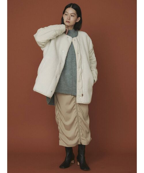 COTORICA（コトリカ）の「スリーブキルトリバーシブルボアブルゾン（ブルゾン・レディース・ブラック/アイボリー・FREE）」の9枚目の写真