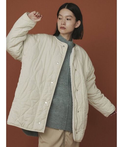 COTORICA（コトリカ）の「スリーブキルトリバーシブルボアブルゾン（ブルゾン・レディース・ブラック/アイボリー・FREE）」の13枚目の写真