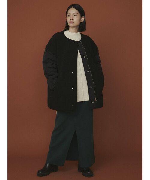 COTORICA（コトリカ）の「スリーブキルトリバーシブルボアブルゾン（ブルゾン・レディース・ブラック/アイボリー・FREE）」の10枚目の写真