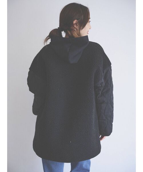 COTORICA（コトリカ）の「スリーブキルトリバーシブルボアブルゾン（ブルゾン・レディース・ブラック/アイボリー・FREE）」の17枚目の写真