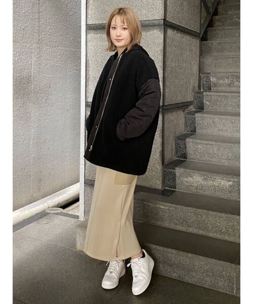 COTORICA（コトリカ）の「スリーブキルトリバーシブルボアブルゾン（ブルゾン・レディース・ブラック/アイボリー・FREE）」の18枚目の写真