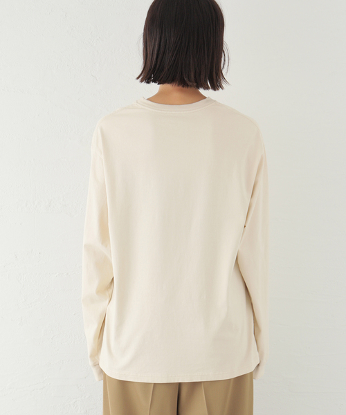 PROTAGONISTA（プロタゴニスタ）の「【PROTAGONISTA / プロタゴニスタ】LONG SLEEVE TEE（Tシャツ/カットソー・レディース・カーキ/アイボリー・FREE）」の10枚目の写真