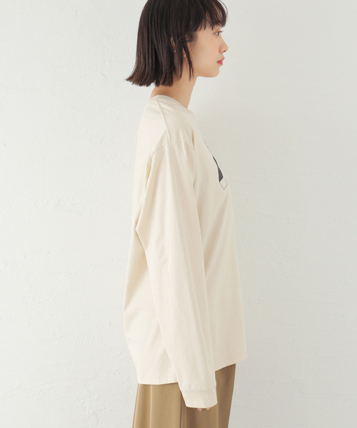 PROTAGONISTA（プロタゴニスタ）の「【PROTAGONISTA / プロタゴニスタ】LONG SLEEVE TEE（Tシャツ/カットソー・レディース・カーキ/アイボリー・FREE）」の11枚目の写真