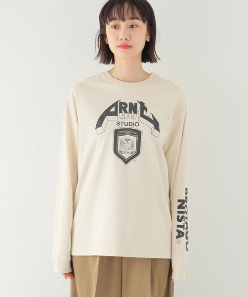 PROTAGONISTA（プロタゴニスタ）の「【PROTAGONISTA / プロタゴニスタ】LONG SLEEVE TEE（Tシャツ/カットソー・レディース・カーキ/アイボリー・FREE）」の21枚目の写真
