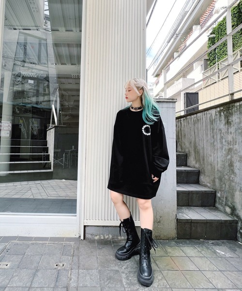 Figments(フィグメンツ)の「アグリーアウトソールブーツ(ブーツ・レディース・ブラック・SMALL/MEDIUM)」の3枚目の写真