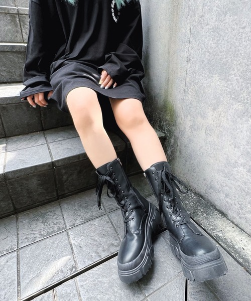 Figments(フィグメンツ)の「アグリーアウトソールブーツ(ブーツ・レディース・ブラック・SMALL/MEDIUM)」の12枚目の写真