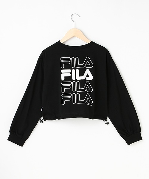 LOVETOXIC（ラブトキシック）の「【FILA】ドロスト長袖Tシャツ（Tシャツ/カットソー・キッズ・ラベンダー/ブラック/オフホワイト・M/S/L）」の8枚目の写真