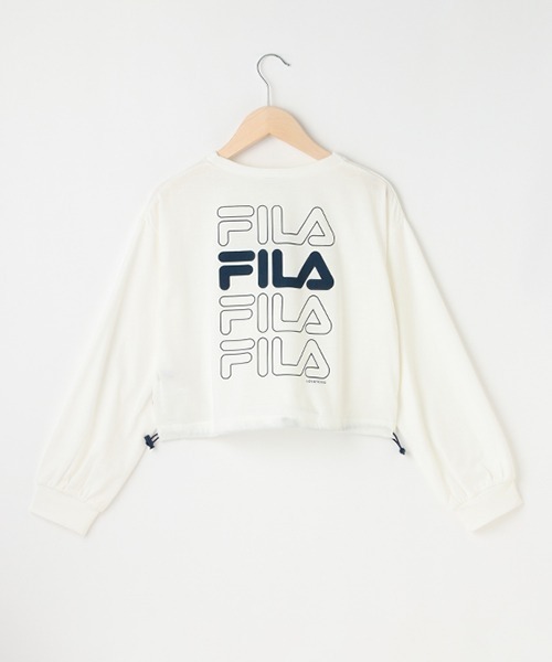 LOVETOXIC（ラブトキシック）の「【FILA】ドロスト長袖Tシャツ（Tシャツ/カットソー・キッズ・ラベンダー/ブラック/オフホワイト・M/S/L）」の9枚目の写真