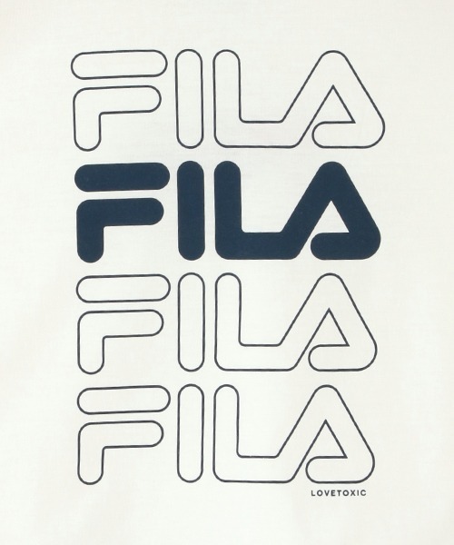 LOVETOXIC（ラブトキシック）の「【FILA】ドロスト長袖Tシャツ（Tシャツ/カットソー・キッズ・ラベンダー/ブラック/オフホワイト・M/S/L）」の14枚目の写真