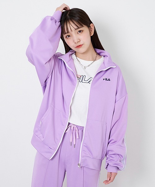 LOVETOXIC（ラブトキシック）の「【FILA】ドロスト長袖Tシャツ（Tシャツ/カットソー・キッズ・ラベンダー/ブラック/オフホワイト・M/S/L）」の19枚目の写真