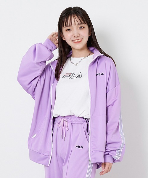 LOVETOXIC（ラブトキシック）の「【FILA】ドロスト長袖Tシャツ（Tシャツ/カットソー・キッズ・ラベンダー/ブラック/オフホワイト・M/S/L）」の20枚目の写真