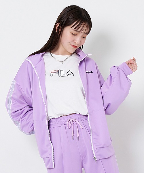 LOVETOXIC（ラブトキシック）の「【FILA】ドロスト長袖Tシャツ（Tシャツ/カットソー・キッズ・ラベンダー/ブラック/オフホワイト・M/S/L）」の22枚目の写真