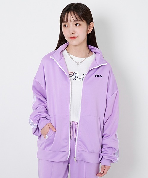 LOVETOXIC（ラブトキシック）の「【FILA】ドロスト長袖Tシャツ（Tシャツ/カットソー・キッズ・ラベンダー/ブラック/オフホワイト・M/S/L）」の21枚目の写真