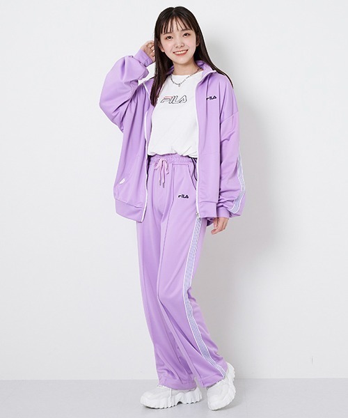 LOVETOXIC（ラブトキシック）の「【FILA】ドロスト長袖Tシャツ（Tシャツ/カットソー・キッズ・ラベンダー/ブラック/オフホワイト・M/S/L）」の17枚目の写真