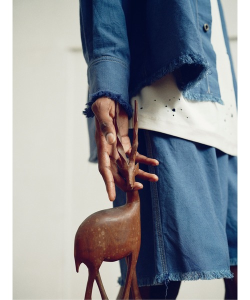 KIIT（キート）の「KIIT キート / FRINGE WORK SHIRT JKT フリンジワークシャツジャケット / KIO-B99-009（シャツ/ブラウス・メンズ・オフホワイト/ワンウォッシュ・3/1/2）」の6枚目の写真