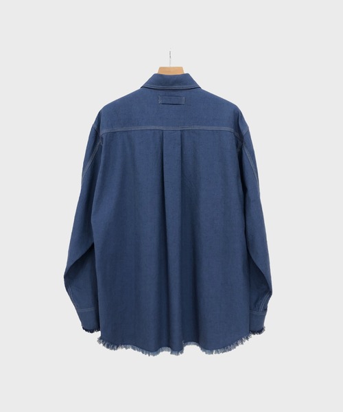 KIIT（キート）の「KIIT キート / FRINGE WORK SHIRT JKT フリンジワークシャツジャケット / KIO-B99-009（シャツ/ブラウス・メンズ・オフホワイト/ワンウォッシュ・3/1/2）」の10枚目の写真