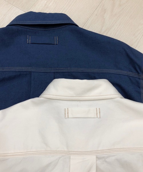 KIIT（キート）の「KIIT キート / FRINGE WORK SHIRT JKT フリンジワークシャツジャケット / KIO-B99-009（シャツ/ブラウス・メンズ・オフホワイト/ワンウォッシュ・3/1/2）」の9枚目の写真