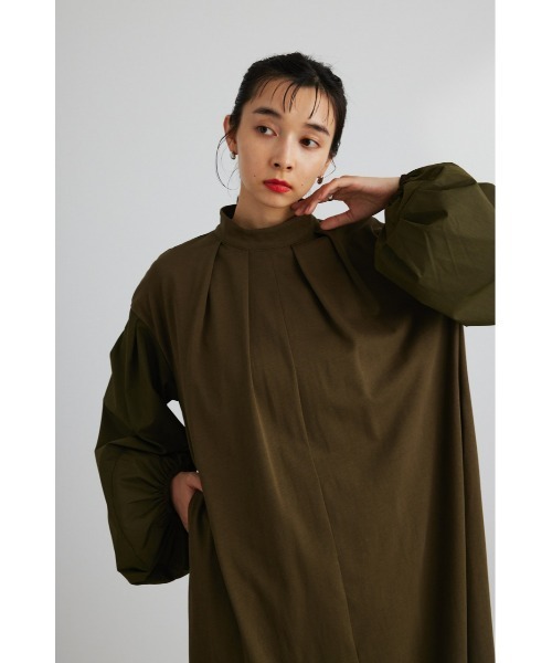 STYLEMIXER パフスリーブコンビワンピース 黒 STYLEMIXER パフスリーブコンビワンピース BLK -ファッション