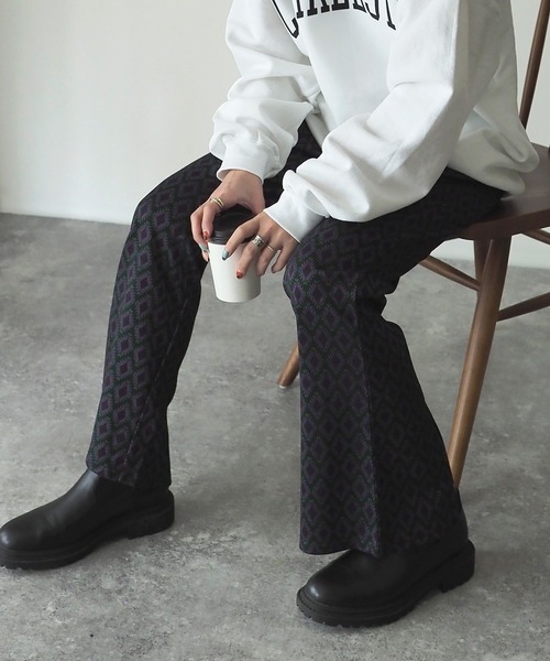 Riberry(リベリー)の「カットジャガードパンツ(その他パンツ・レディース・ブラック/マスタード/グリーン・FREE)」の18枚目の写真
