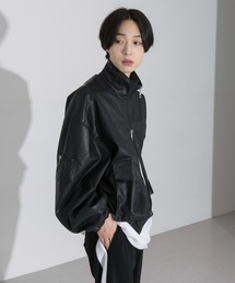 FOLLOWIN | 【UNISEX】オーバーサイズフライトジャンパー(ライダースジャケット)