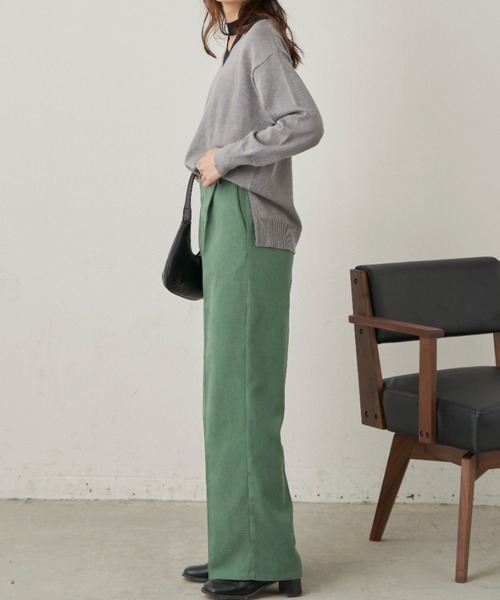 CLEARIMPRESSION （クリアインプレッション）の「バイカラーオープンVネックニット（ニット/セーター・レディース・ピンク/グレー・FREE）」の12枚目の写真