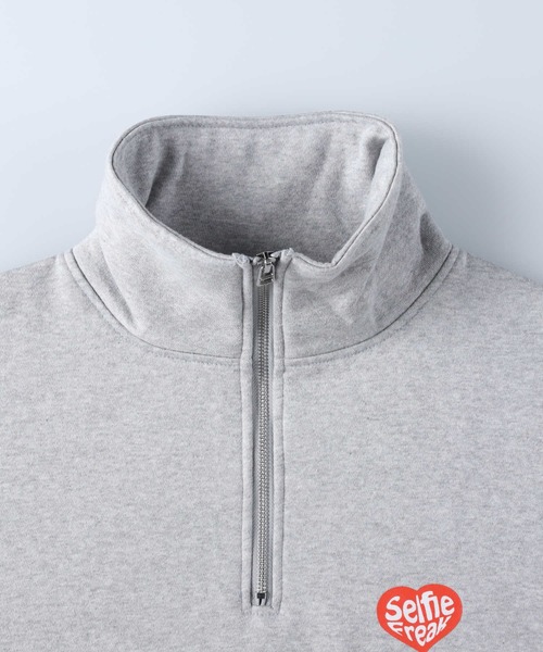 Right-on（ライトオン）の「スマボハーフジップスウェット（スウェット・メンズ・グリーン/オフホワイト/サックスブルー/グレー・XL/L/M）」の16枚目の写真