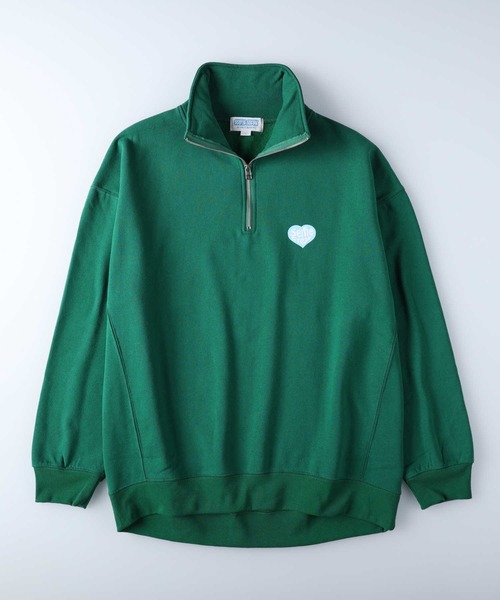 Right-on（ライトオン）の「スマボハーフジップスウェット（スウェット・メンズ・グリーン/オフホワイト/サックスブルー/グレー・XL/L/M）」の8枚目の写真