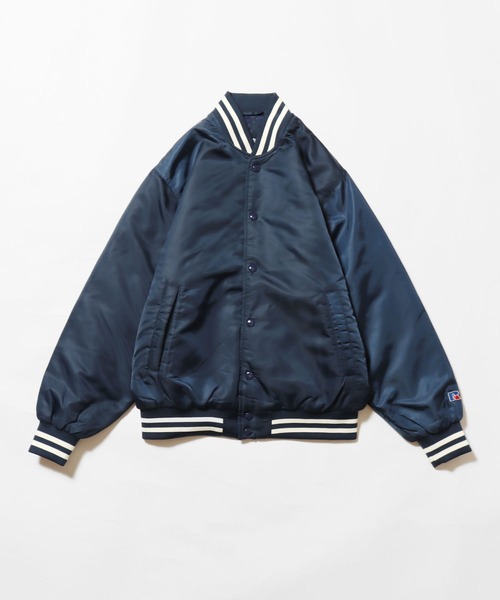 Russell Athletic(ラッセルアスレティック)の「Russell Athletic/ラッセルアスレティック NYLON VARSITIY BASEBALL JACKET スタジャン ベースボールジャケット(スタジャン・メンズ・ブラウン/ネイビー/ブラック/グリーン・L/XL/M)」の22枚目の写真