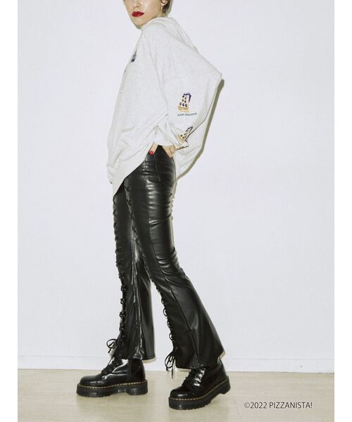 jouetie（ジュエティ）の「PIZZANISTA! フーディ【コラボ】（パーカー・レディース・ブラック/グレー/グリーン・MEDIUM）」の12枚目の写真