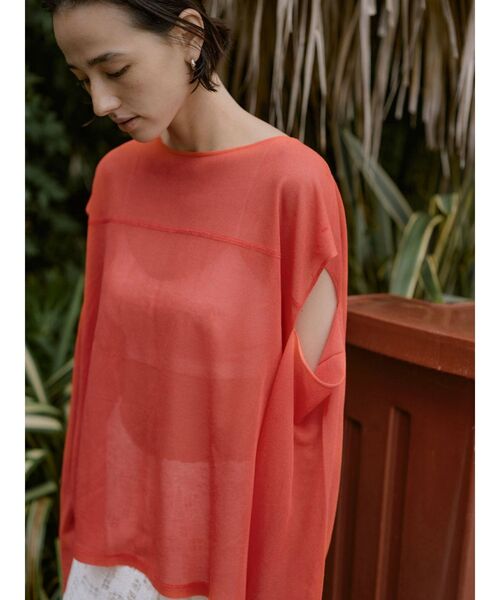 Ungrid（アングリッド）の「ショルダーカットシアーニット（ニット/セーター・レディース・ミント/ブルー/オレンジ/イエロー・FREE）」の4枚目の写真