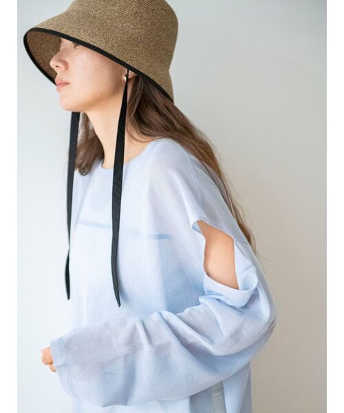 Ungrid（アングリッド）の「ショルダーカットシアーニット（ニット/セーター・レディース・ミント/ブルー/オレンジ/イエロー・FREE）」の10枚目の写真