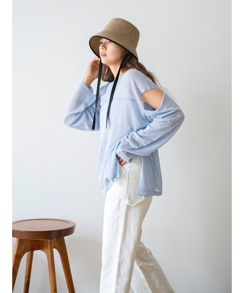 Ungrid（アングリッド）の「ショルダーカットシアーニット（ニット/セーター・レディース・ミント/ブルー/オレンジ/イエロー・FREE）」の13枚目の写真