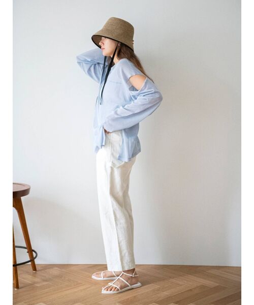 Ungrid（アングリッド）の「ショルダーカットシアーニット（ニット/セーター・レディース・ミント/ブルー/オレンジ/イエロー・FREE）」の7枚目の写真