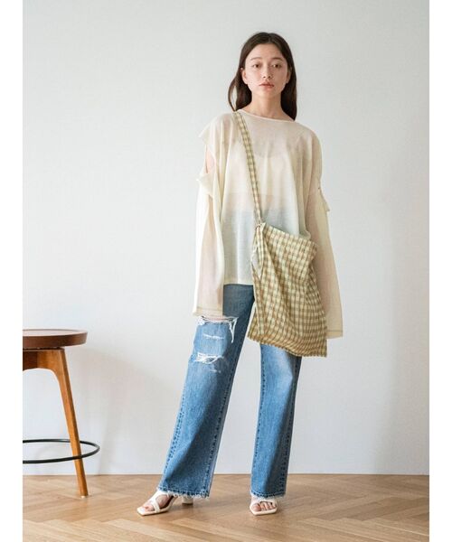 Ungrid（アングリッド）の「ショルダーカットシアーニット（ニット/セーター・レディース・ミント/ブルー/オレンジ/イエロー・FREE）」の16枚目の写真