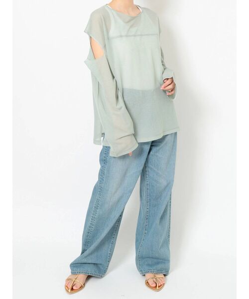 Ungrid（アングリッド）の「ショルダーカットシアーニット（ニット/セーター・レディース・ミント/ブルー/オレンジ/イエロー・FREE）」の22枚目の写真