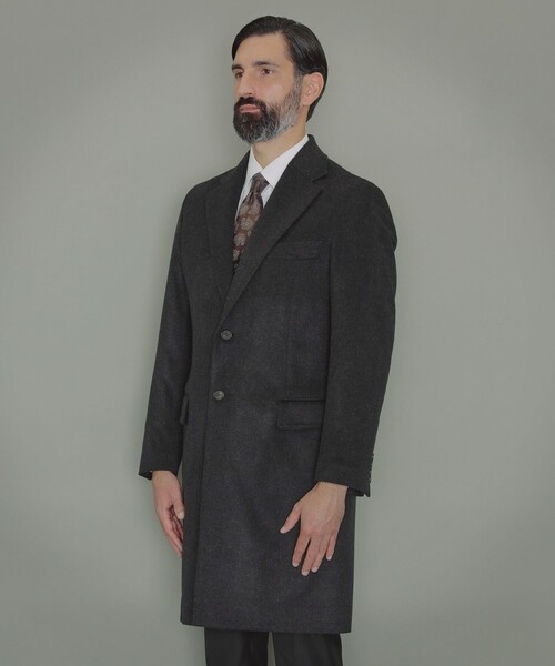 MACKINTOSH LONDON（マッキントッシュ ロンドン）の「ウールカシミヤビーバーチェスターフィールドコート（チェスターコート・メンズ・ネイビー/チャコールグレー・40/38）」の11枚目の写真
