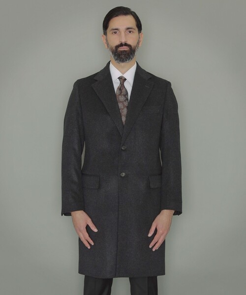 MACKINTOSH LONDON（マッキントッシュ ロンドン）の「ウールカシミヤビーバーチェスターフィールドコート（チェスターコート・メンズ・ネイビー/チャコールグレー・40/38）」の7枚目の写真