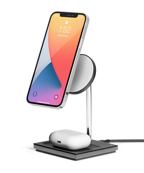 Native Union(ネイティブユニオン)の「NATIVE UNION / SNAP 2-IN-1 MAGNETIC WIRELESS CHARGER(スマホグッズ・メンズ・ブラック・ONE SIZE)」の1枚目の写真