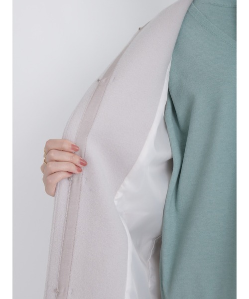 Te chichi（テチチ）の「ノーカラーコート（ノーカラーコート・レディース・ベージュ/グレー/ブルー・ﾌﾘ-）」の12枚目の写真