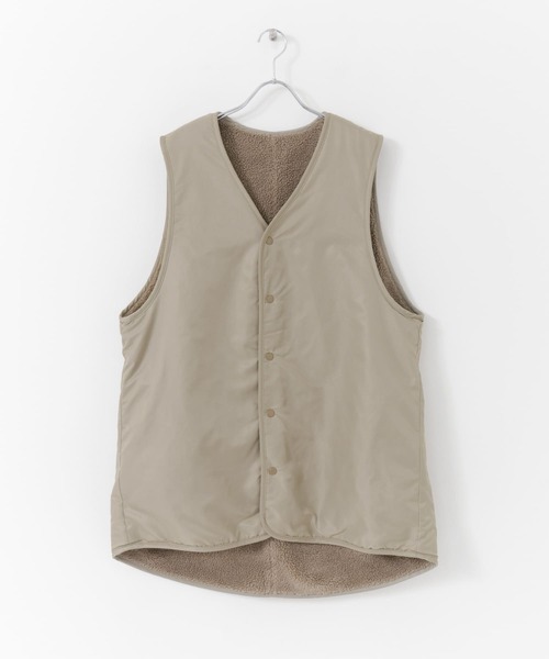 Uiscel（ユイセル）の「『リバーシブル/ユニセックス』Uiscel　ボアロングベスト（ベスト・メンズ・ブラック/モカ・LARGE/MEDIUM）」の6枚目の写真