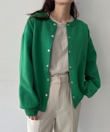 [軽量]スナップボタンスポンディッシュカーディガン