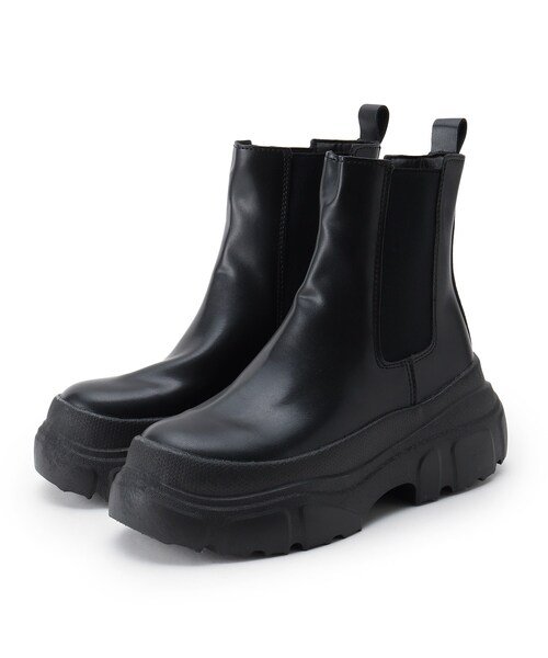 cs T&P（シーエスティーアンドピー）の「厚底スニーカーソールサイドゴアブーツ csT&P（ブーツ・レディース・ブラック・S/M/L/LL）」の4枚目の写真