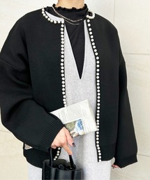 Meli rich | パールニットカーディガン(カーディガン/ボレロ)