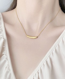 calmila | 金属アレルギー対応 ボリュームカーブモチーフステンレスネックレス(ネックレス)